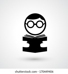 reading book icon vector