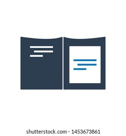 Reading Book icon. vector graphics