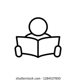 reading book icon vector template