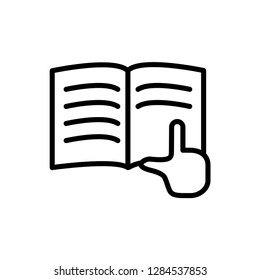 reading book icon vector template
