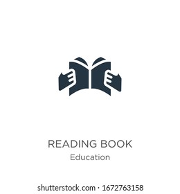 Reading book icon vector. Trendy flat reading book icon from education collection isolated on white background. Vector illustration can be used for web and mobile graphic design, logo, eps10