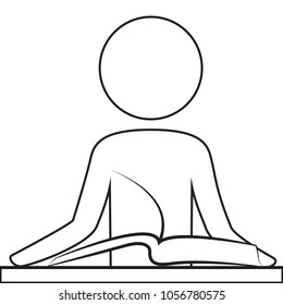Reading a book illustration . Vector