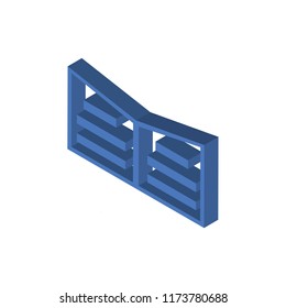 Reading book isometric left top view 3D icon