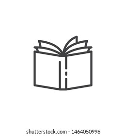 Reading book line icon. linear style sign for mobile concept and web design. Open book pages outline vector icon. Symbol, logo illustration. Vector graphics