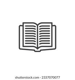 Reading book line icon. linear style sign for mobile concept and web design. Open book pages outline vector icon. Symbol, logo illustration. Vector graphics