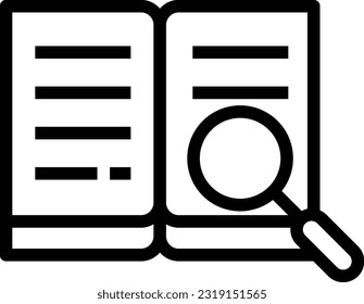 Reading Book Line Icon, Vector Icon