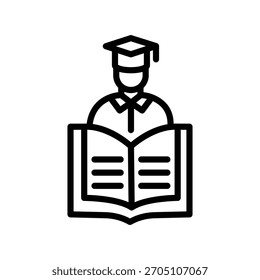 Reading Book line icon , vector, pixel perfect, illustrator file 