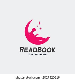 reading book logo design template