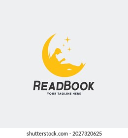 reading book logo design template