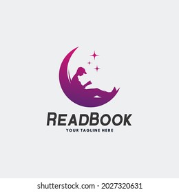 reading book logo design template