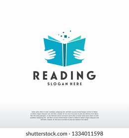 Reading Book logo designs concept vector, Education logo template