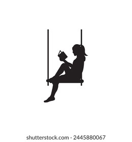 Reading book logo icon, vector illustration design