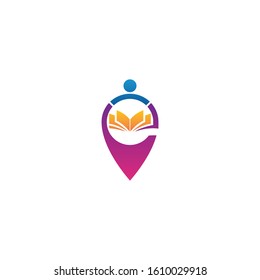 reading book logo with location