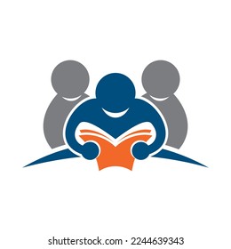 reading book logo template 1