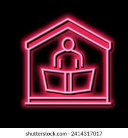 reading book neon light sign vector. reading book sign. isolated symbol illustration