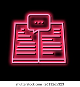 reading book neon light sign vector. reading book illustration