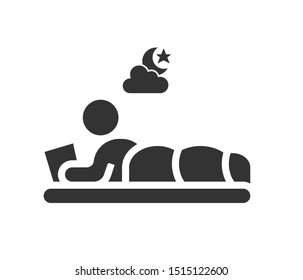 Reading a book on the bed 