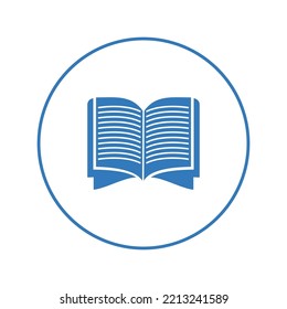 Reading Book On Library Icon | Circle Version Icon |