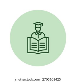 Libro de lectura pentaglow, Vector, píxel perfecto, archivo ilustrador 