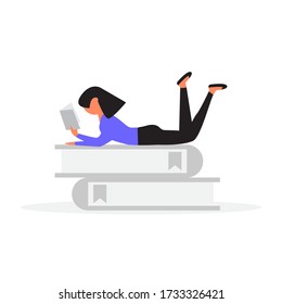 READING BOOK. Perfect for banners, leaflets, landing pages, social media content.