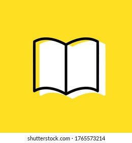 Reading, book simple vector icon illustration