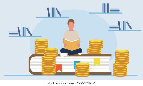 reading book is stock 
knowledge money