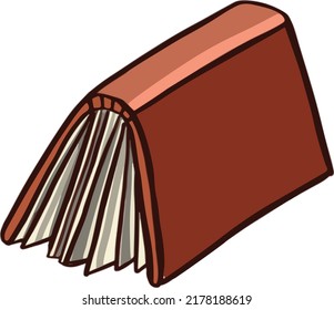 Reading book, textbook, notepad color illustration vector