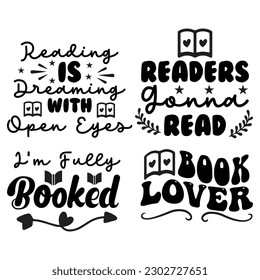 Reading Book T-Shirt Design Bundle