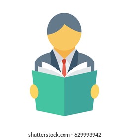 Reading Book Vector Flat Icon