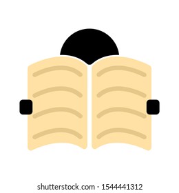reading Book book - vector icon, library illustration, education symbol