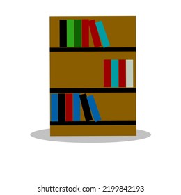 reading bookcase cartoon photo vector illustration