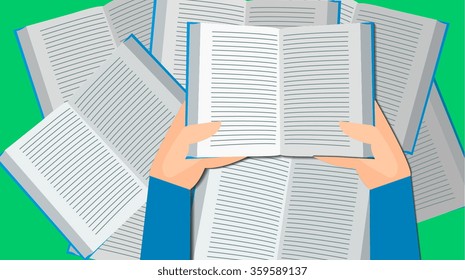 Reading books