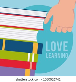 Reading books cartoon