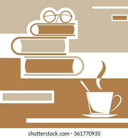 reading books with coffee