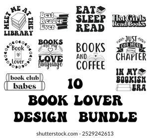 
Reading books design bundle, Typography t shirt designs