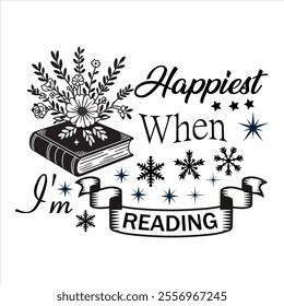Reading books design bundle, Typography t shirt designs
