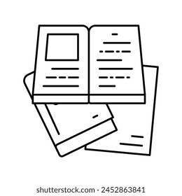 reading books leisure line icon vector. reading books leisure sign. isolated contour symbol black illustration