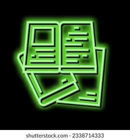 reading books leisure neon light sign vector. reading books leisure illustration