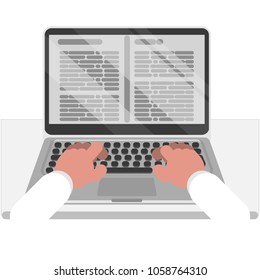 Reading books on laptop