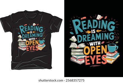 reading books quotes t-shirt design