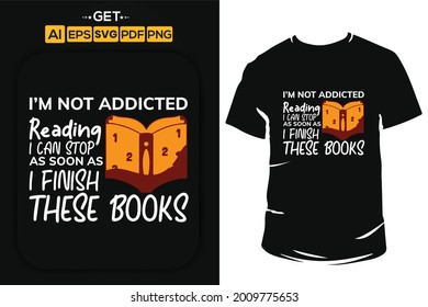 Reading Books t shirt design. 