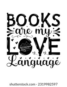 Reading Books Typography t shirt Design SVG Cute File book lover svg design, Book Lover vector, Book Lover sticker, book silhouette clipart svg