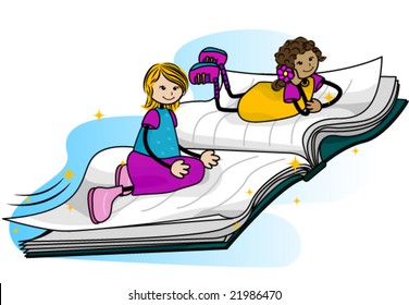 Reading Books Vector Stock Vector (Royalty Free) 21986470 | Shutterstock