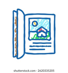reading child fun doodle icon sketch vector. reading child fun sign. isolated symbol illustration