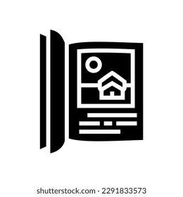 Lesen des Kinderspass Glyph Symbol Vektorgrafik. Kinderspass-Schild lesen. einzelne Symbolillustration