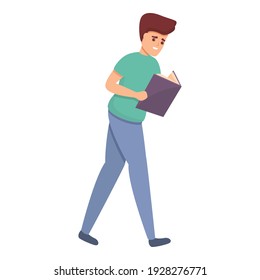 Icono de lectura de hijo. Dibujo de la lectura del icono del vector secundario para el diseño web aislado en fondo blanco