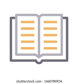 reading colour line vector icon