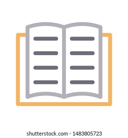 reading colour line vector icon