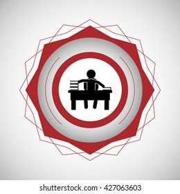 reading design. seal stamp icon. Isolated image
