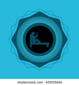 reading design. seal stamp icon. Isolated image